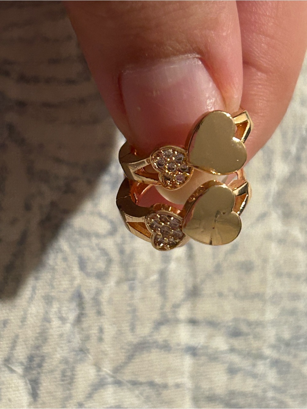 Gold Heart Stackable Rings - Elegant Women's Jewelry